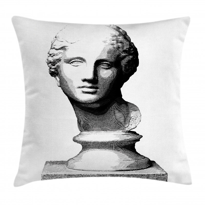 Woman Head Art Pillow Cover