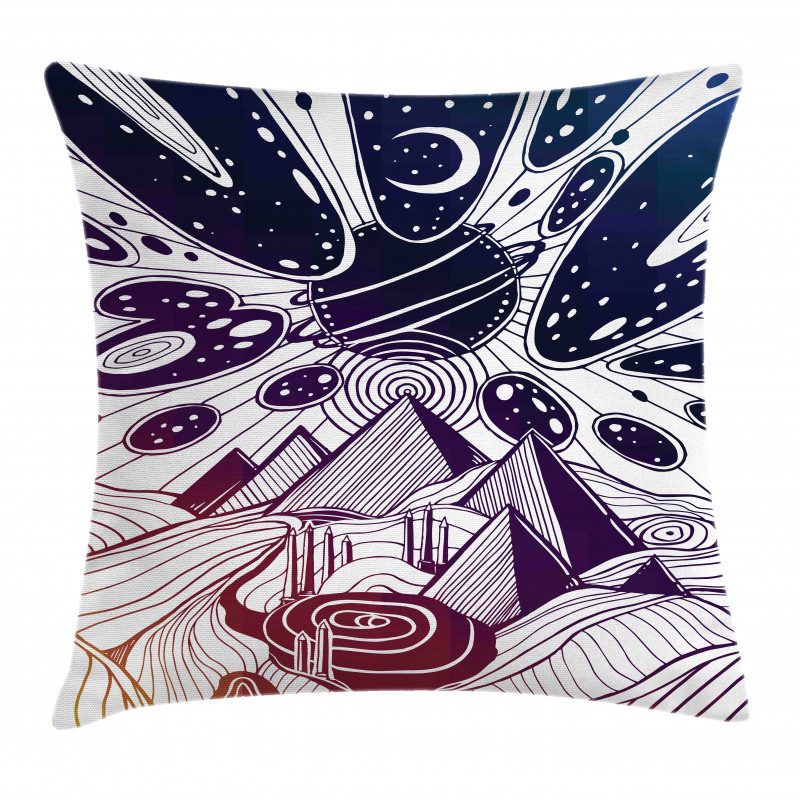 Dream Desert Landscape Pillow Cover