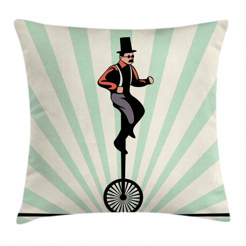 Citrus Man on Monowheel Art Pillow Cover