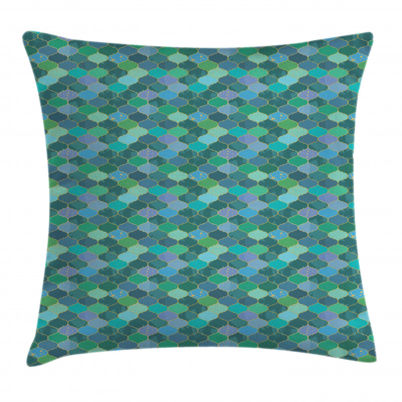 Grunge Art Moroccan Grid Pillow Cover