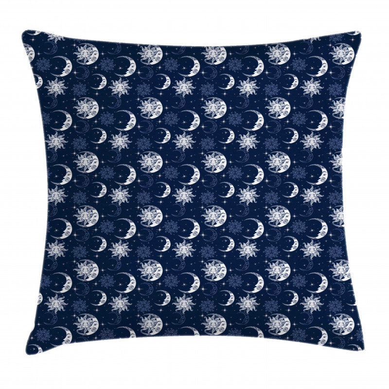 Mystical Sky Sun Stars Pillow Cover