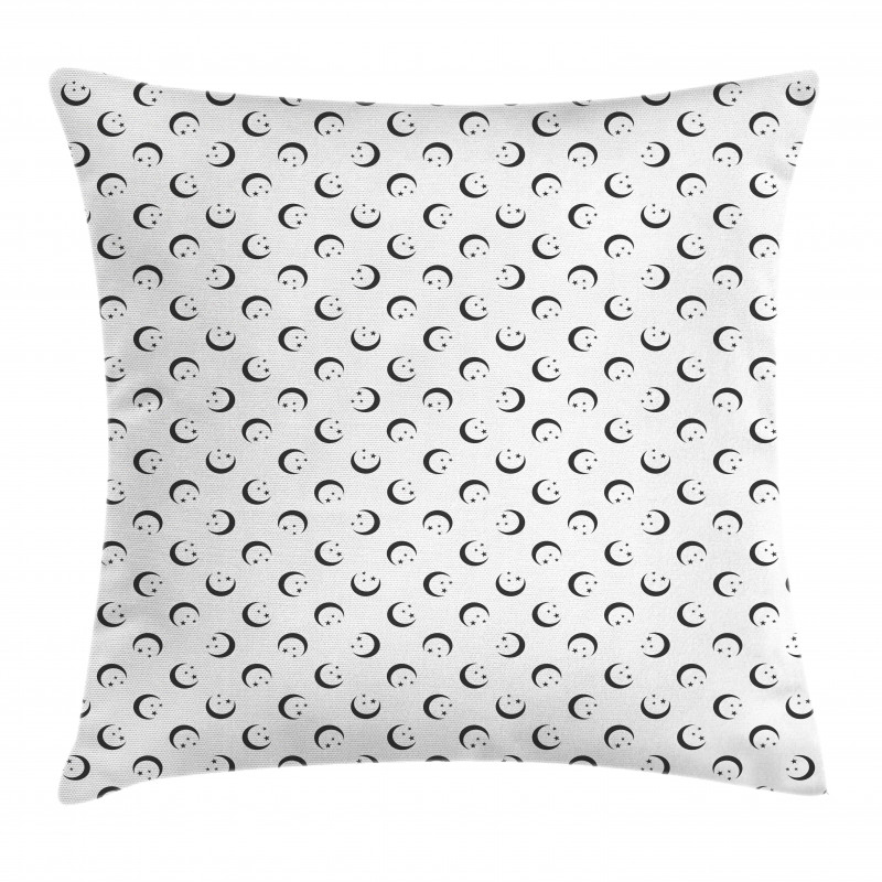 Simple Crescent Stars Pillow Cover