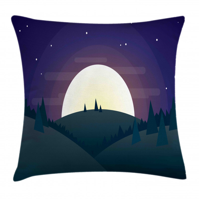 Night Forest Starry Sky Pillow Cover