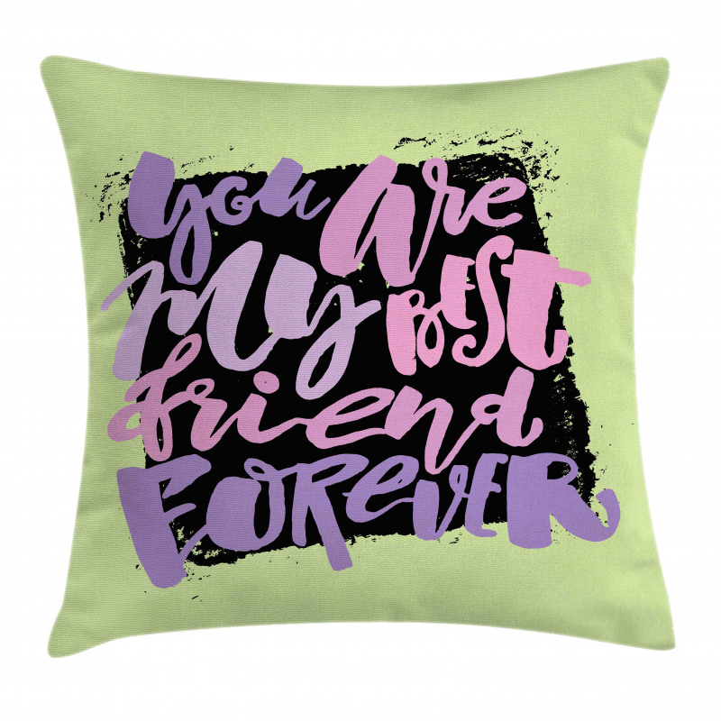 Vivid Words Lettering Pillow Cover