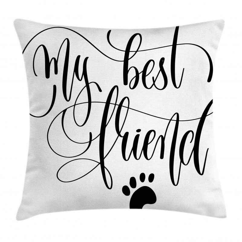 Positive Paws Words Pillow Cover