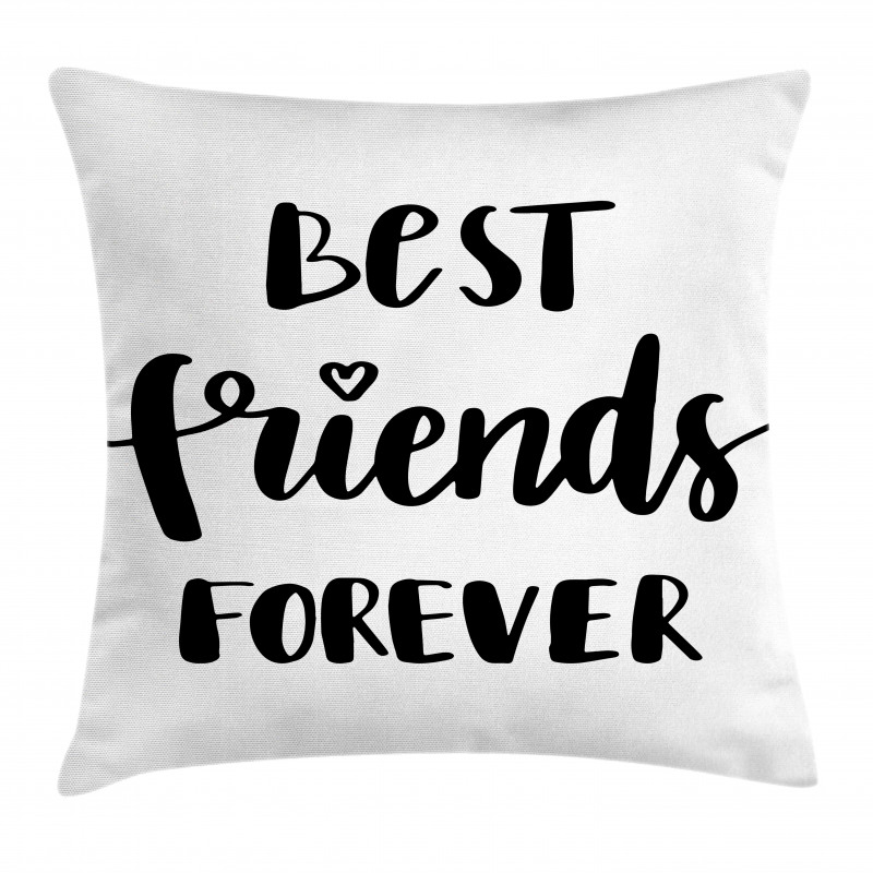 Monochrome Love Forever Pillow Cover