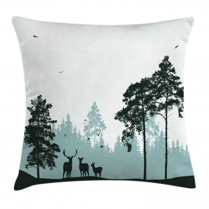 Forest Silhouette Art Pillow Cover