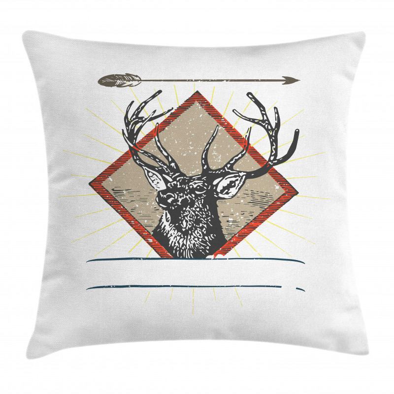 Hipster Wild Antler Pillow Cover