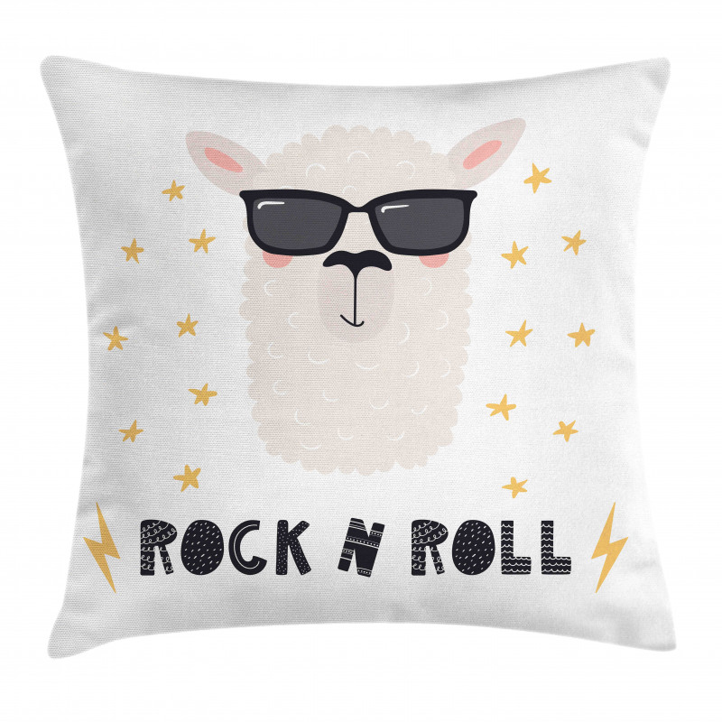 Funny Llama Portrait Pillow Cover