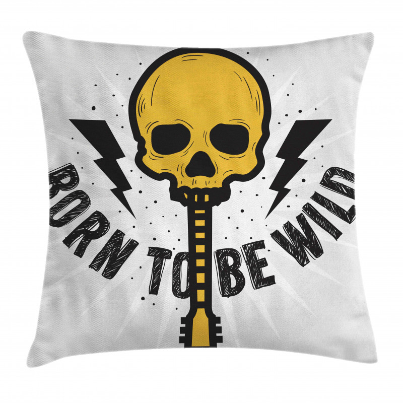 Born to Be Wild Words Pillow Cover