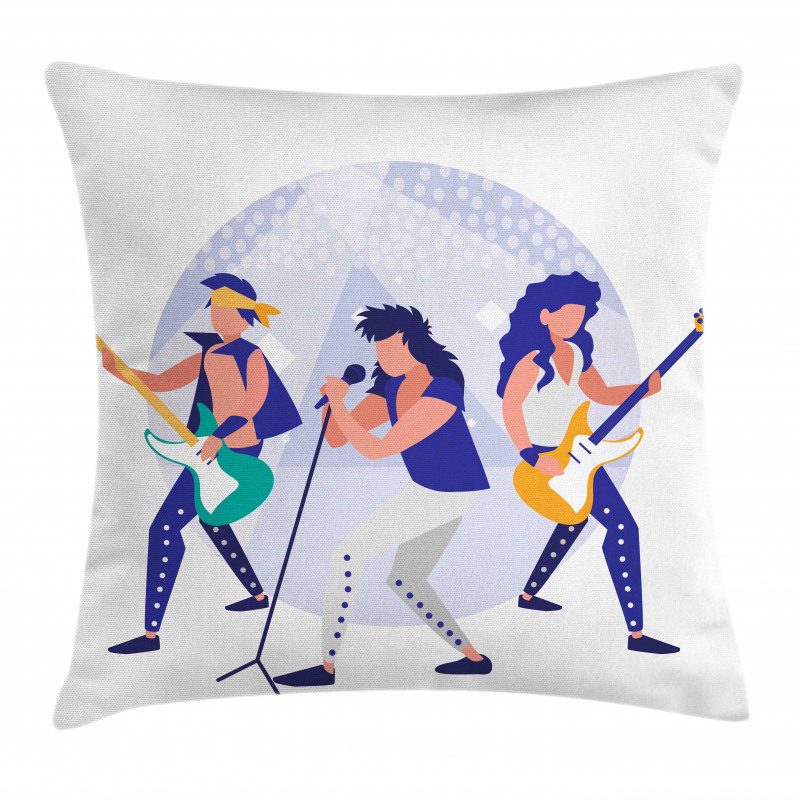 Band Playing Guitars Pillow Cover