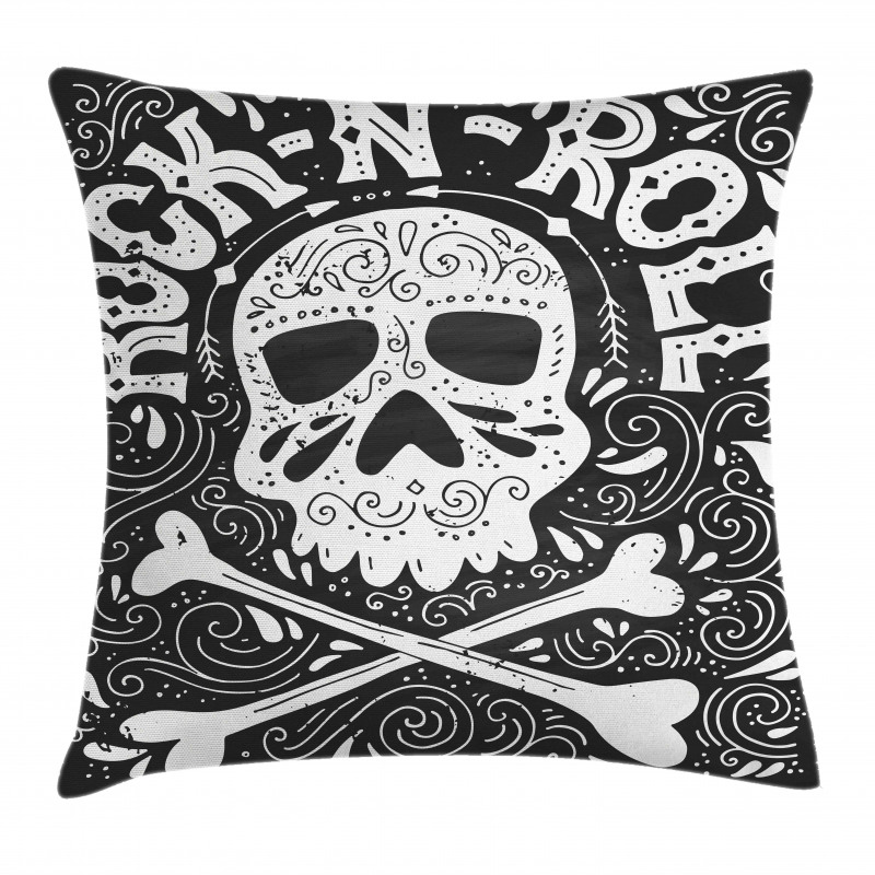 Gothic Ornate Skull Pillow Cover