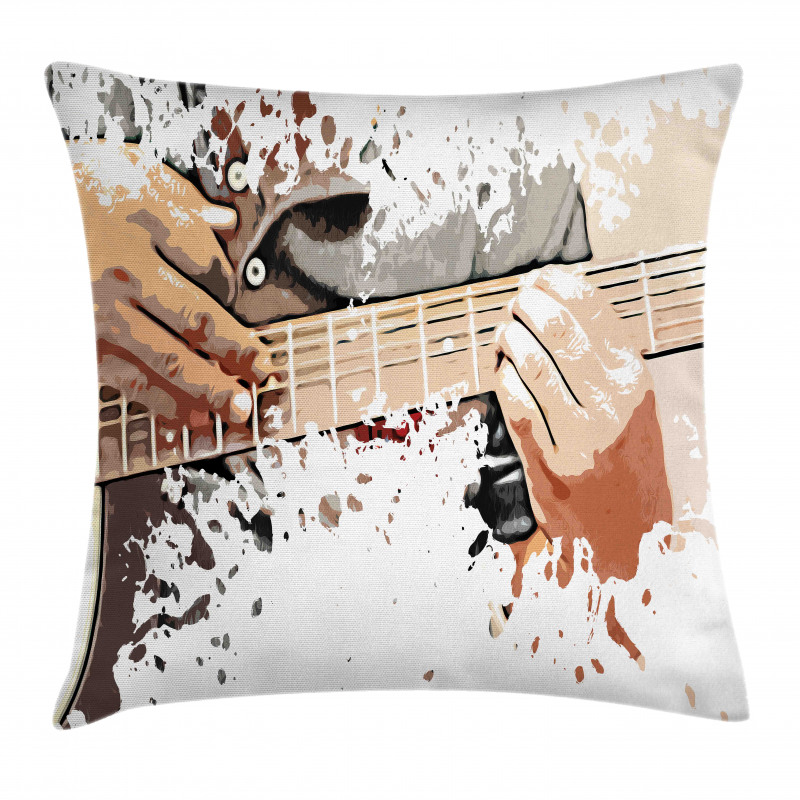 Man Playing Guitar Pillow Cover