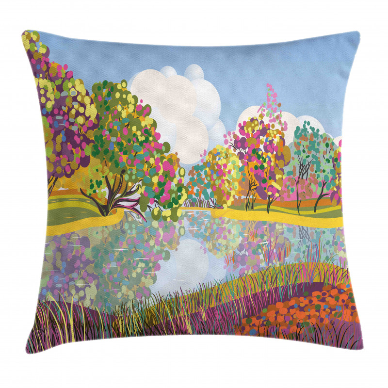 Vibrant Botany River Pillow Cover