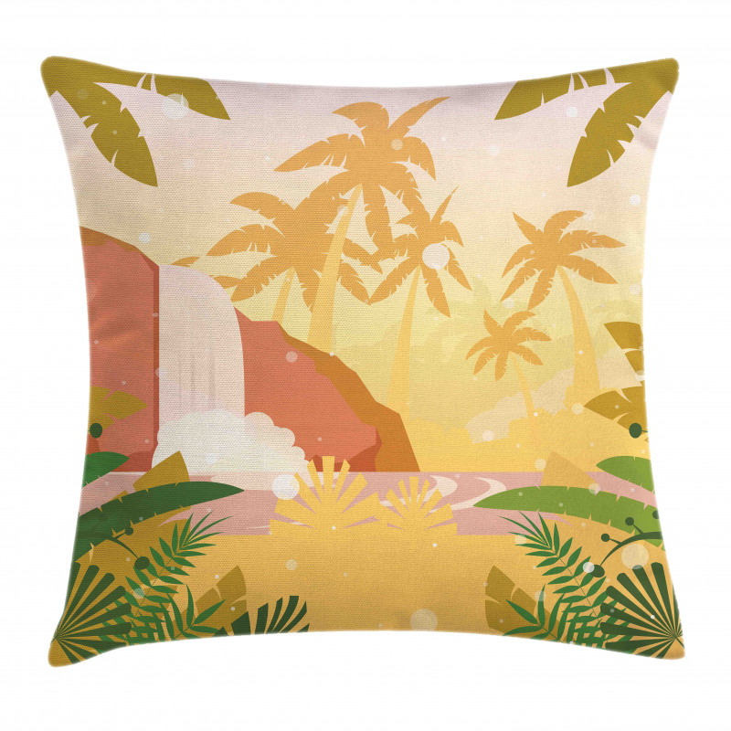 Soft Tropical Paradise Pillow Cover