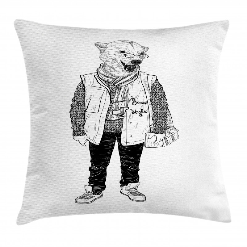 Fashionable Polar Bear Pillow Cover