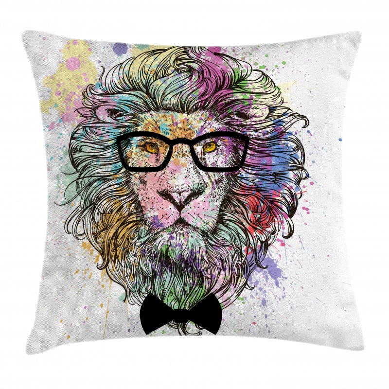 Lion Bow Creative Splashes Pillow Cover