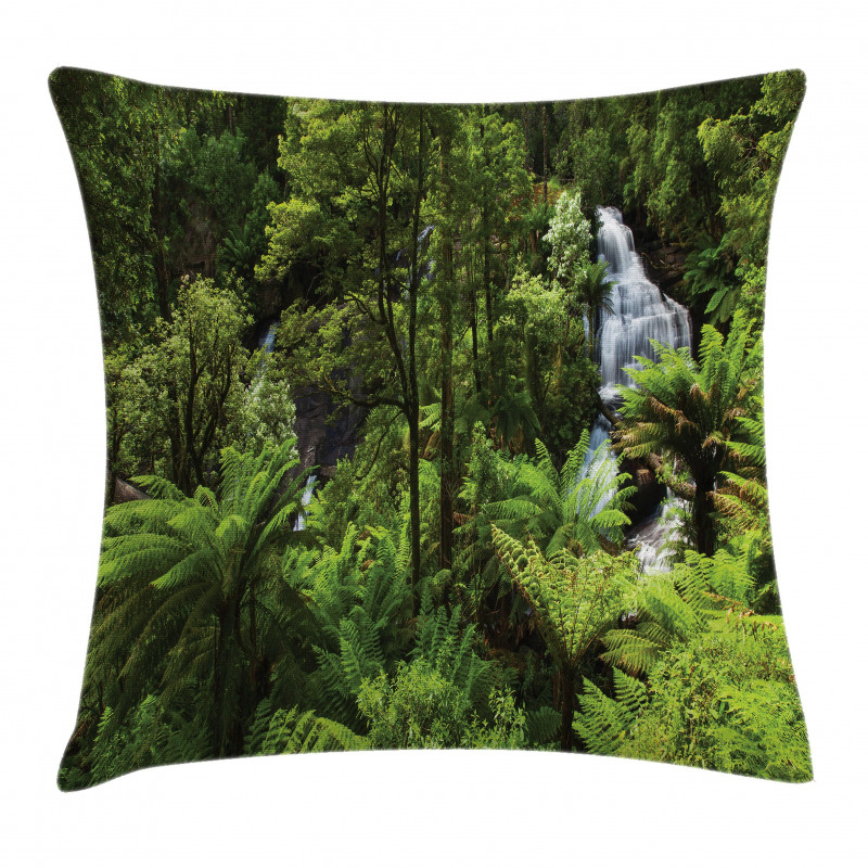Rainforest Fall River Pillow Cover