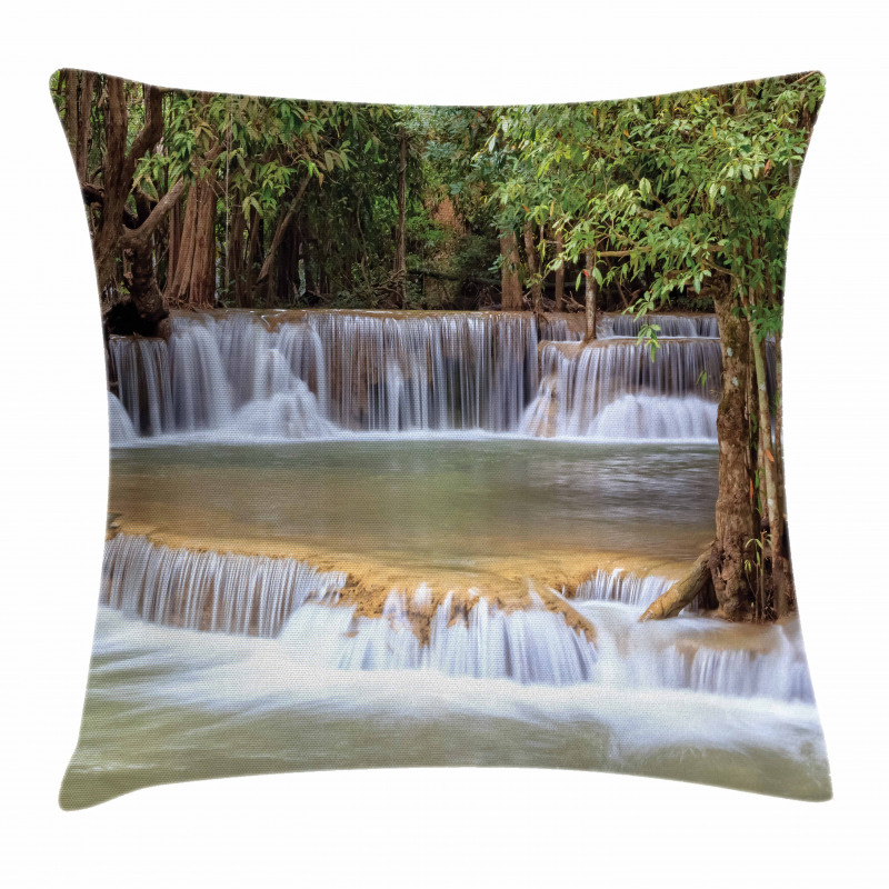 Waterfall Kanchanaburi Pillow Cover