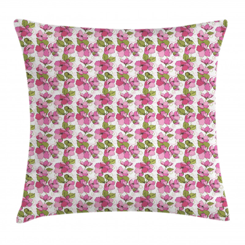 Blooming on Geometric Pillow Cover