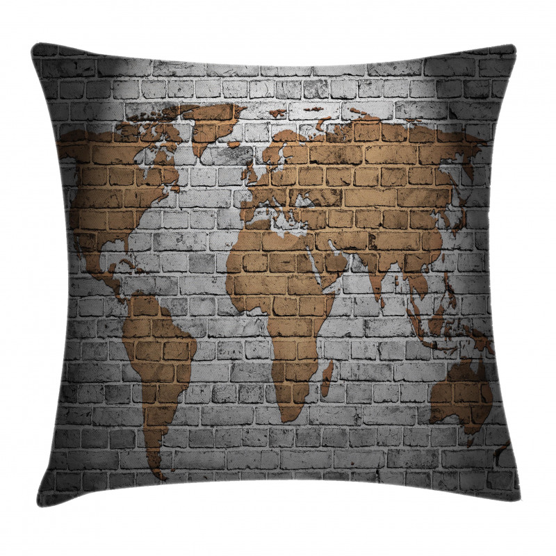 Countries Continents Pillow Cover