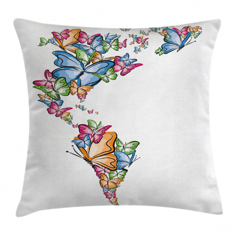 America World Love Map Pillow Cover