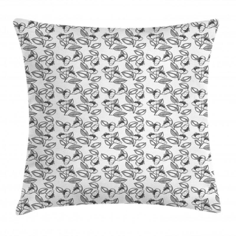 Uncolored Summer Flowers Pillow Cover