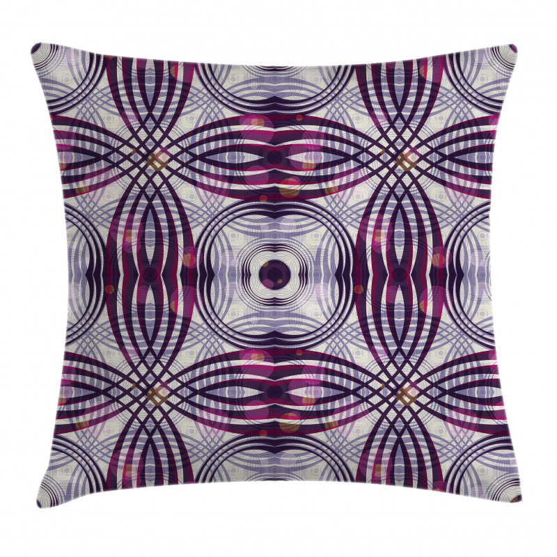 Geometric Stripe Circle Pillow Cover