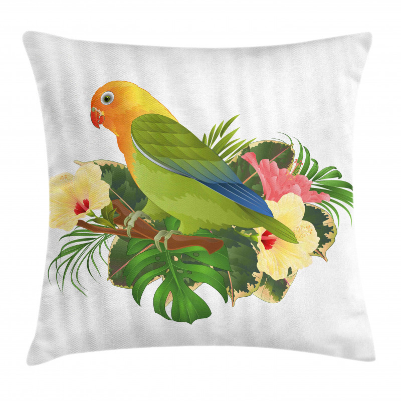 Exotic Agapornis Parrot Pillow Cover