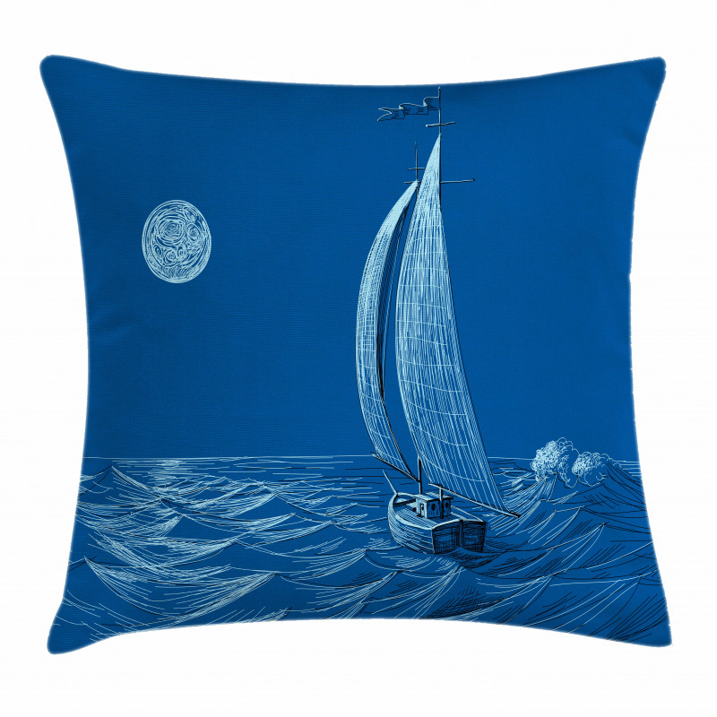 Sail Boat Ship Pillow Cover