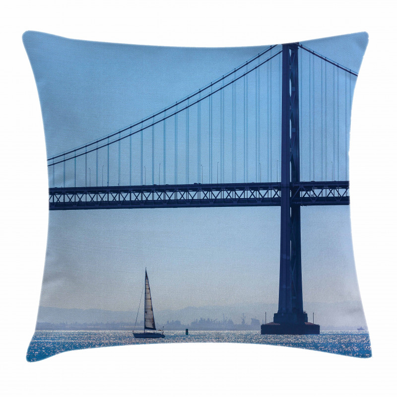 Sailboat from Pier 7 Pillow Cover