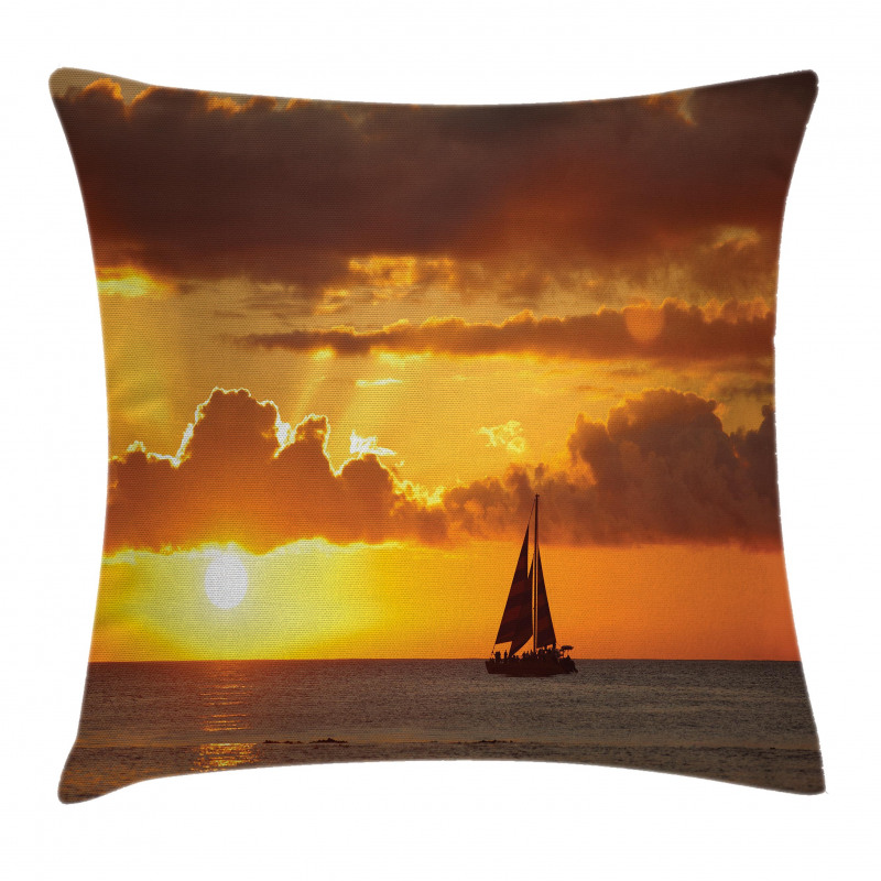 Ocean Boat Freedom Theme Pillow Cover