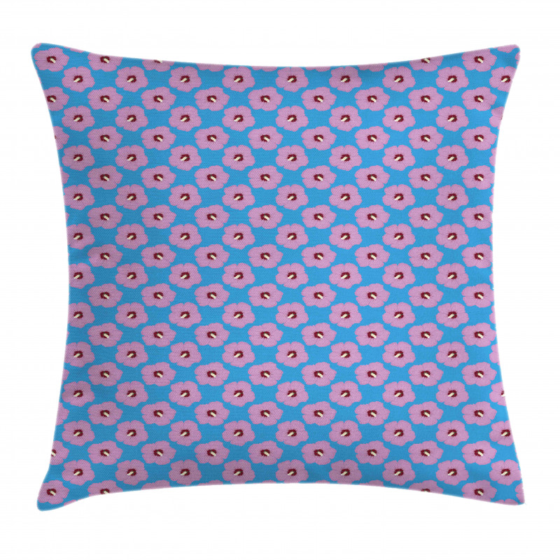 Feminine Exotic Hibiscus Pillow Cover