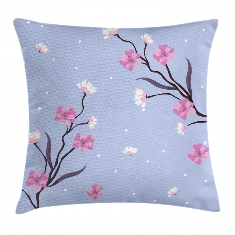 Apple Blossoms Branch Pillow Cover