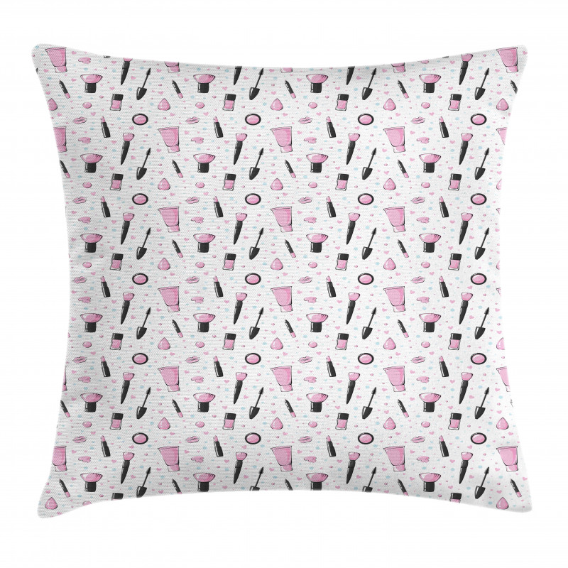 Makeup Supplies Pillow Cover