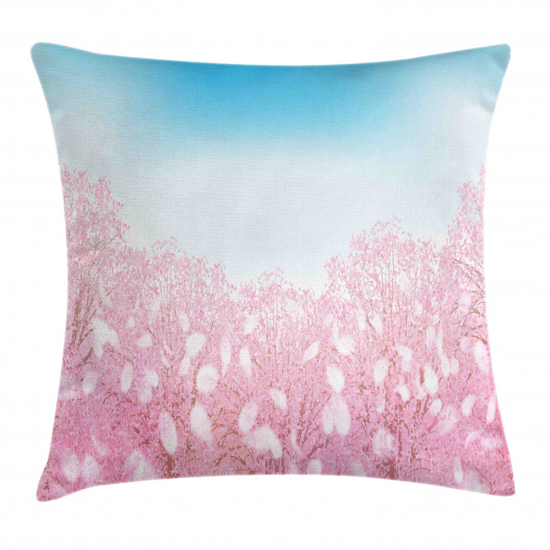 Cherry Blossom View Pillow Cover