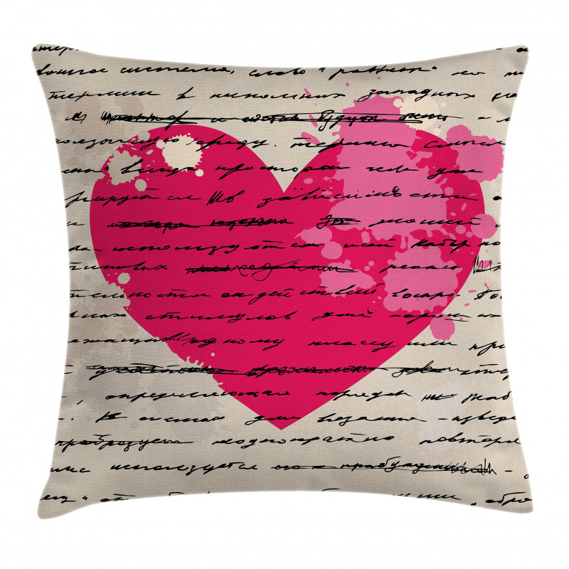 Love Words Handwriting Pillow Cover