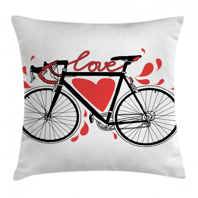 Love Heart and Drops Pillow Cover