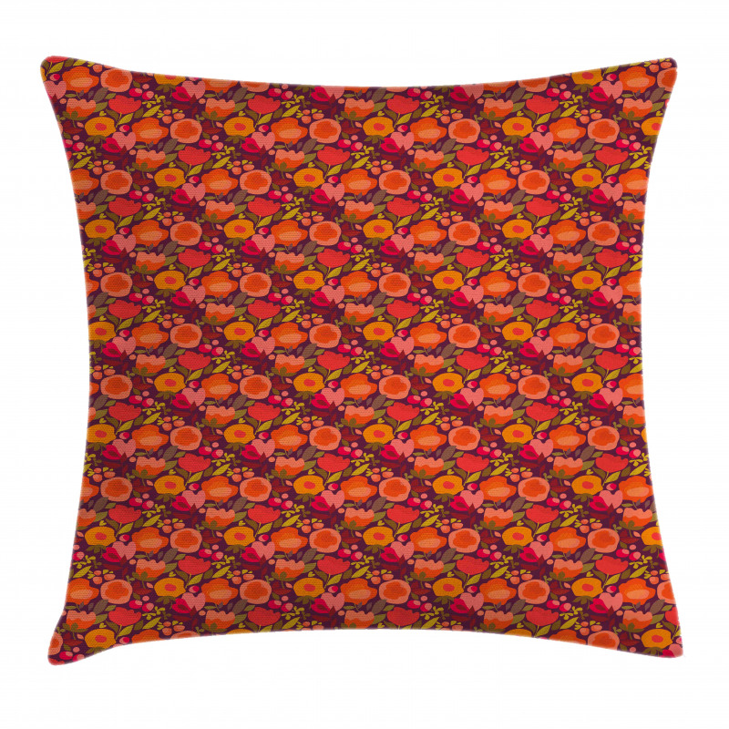 Abstract Floral Doodle Pillow Cover