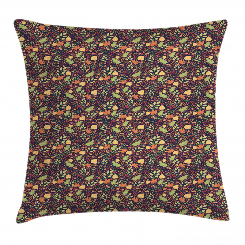 Leaves Acorns and Berries Pillow Cover