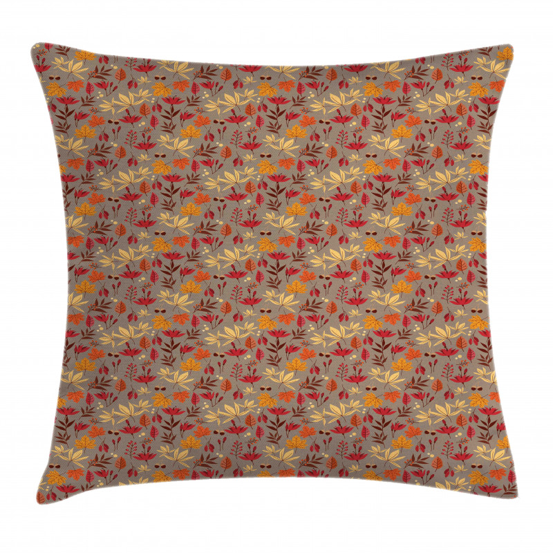 Autumn Nature Foliage Pillow Cover