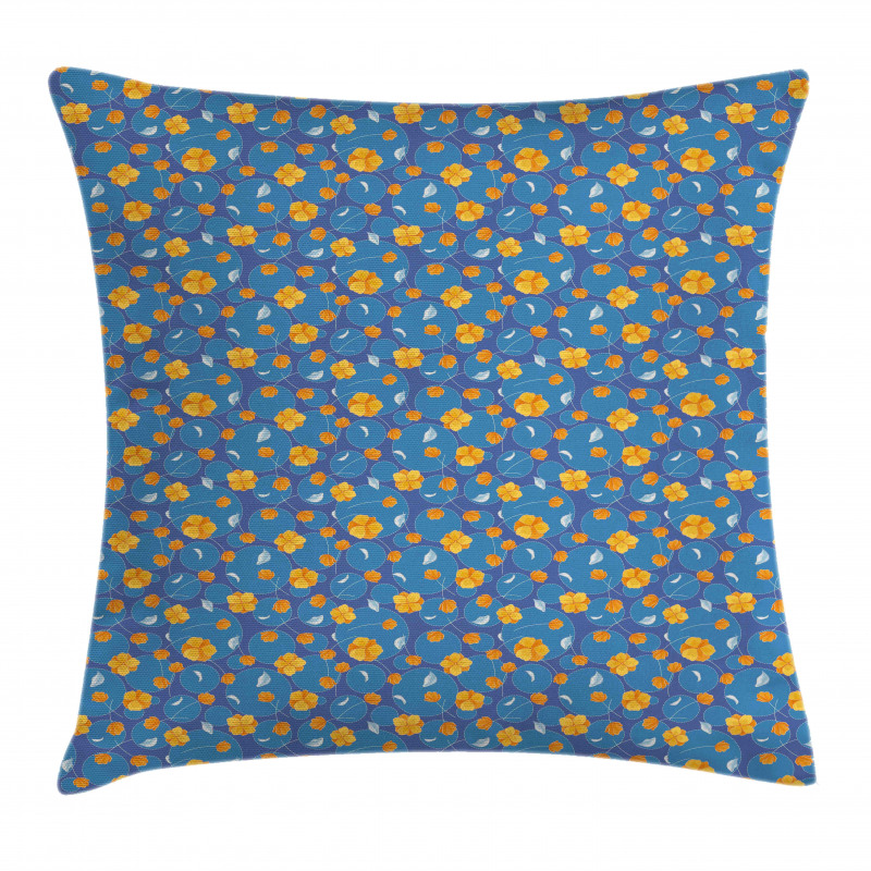 Flowers and Rounds Pillow Cover