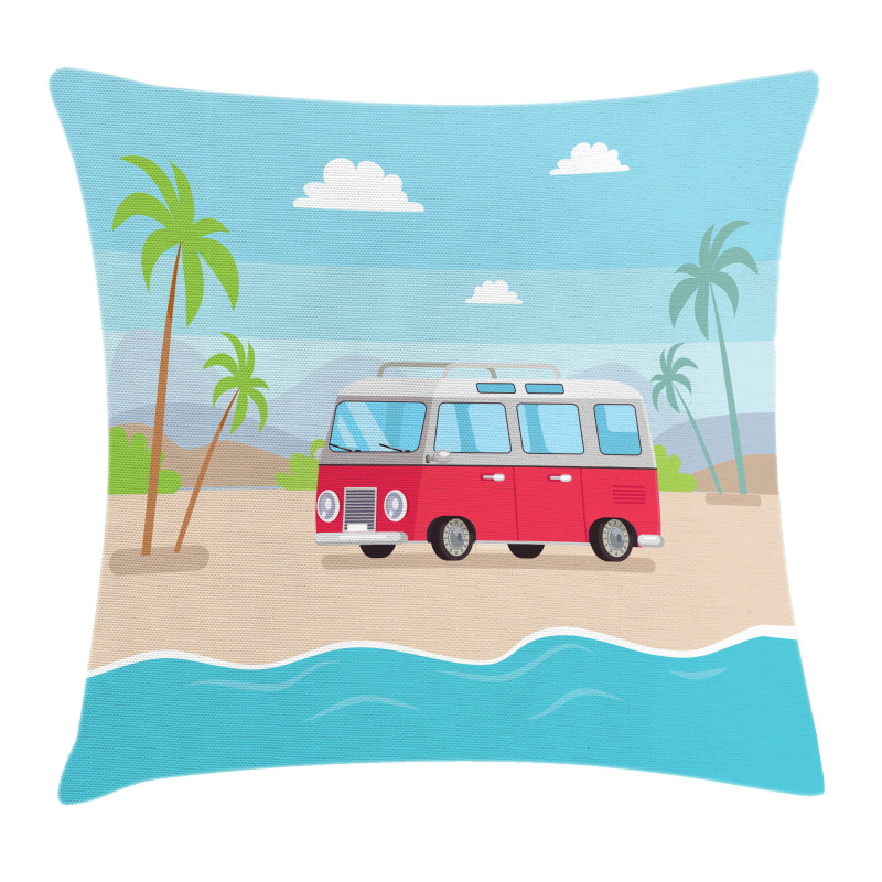 Happy Camper Van Bay Pillow Cover