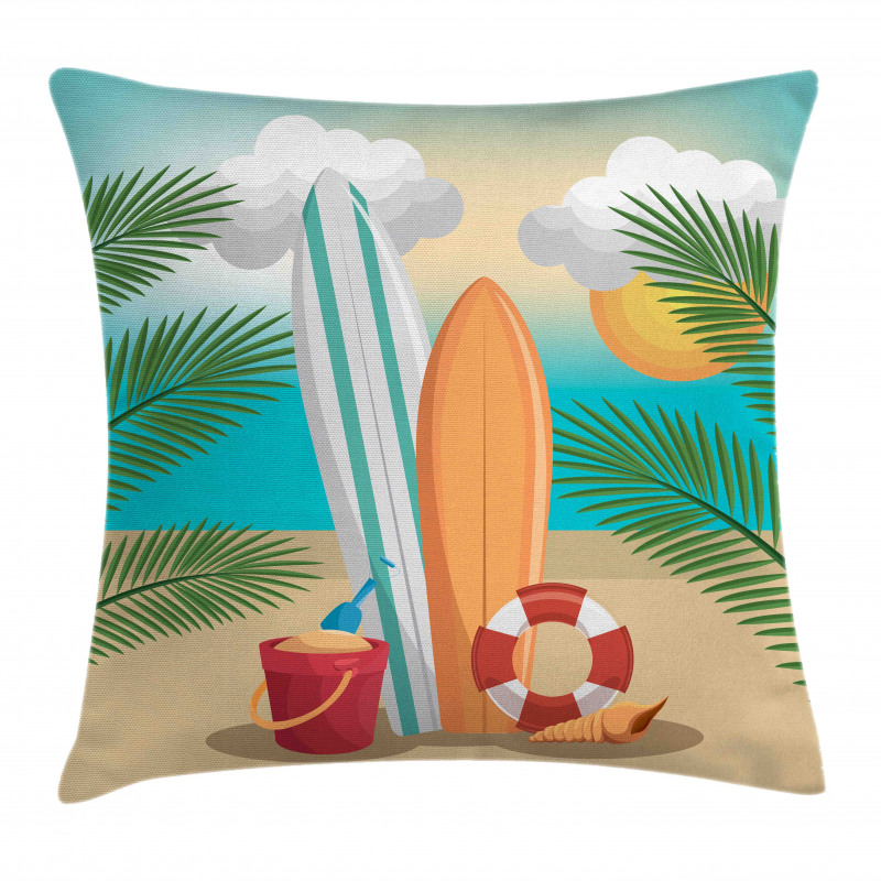 Summer Holiday Fun Pillow Cover