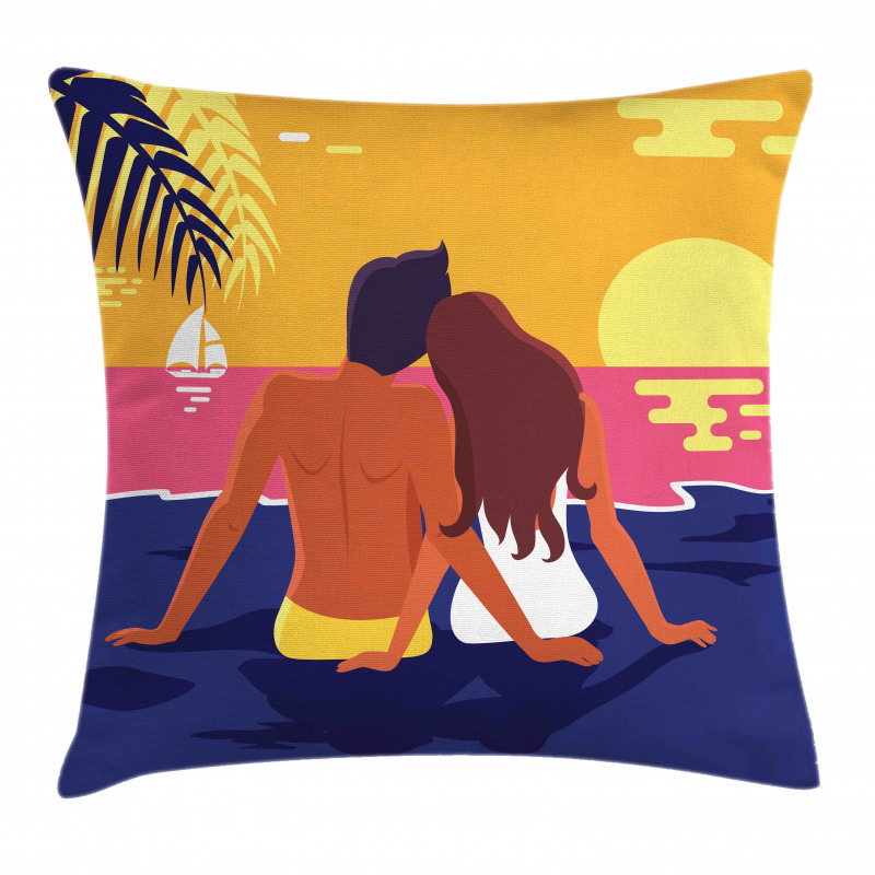 Romantic Couple Coast Pillow Cover