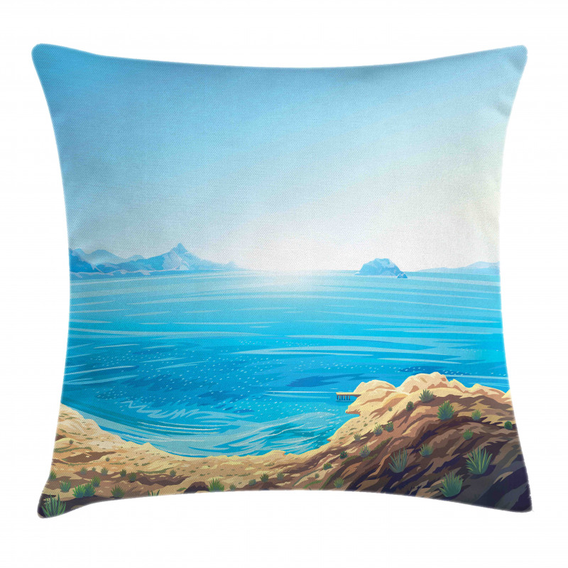 Seascape Cartoon Pillow Cover