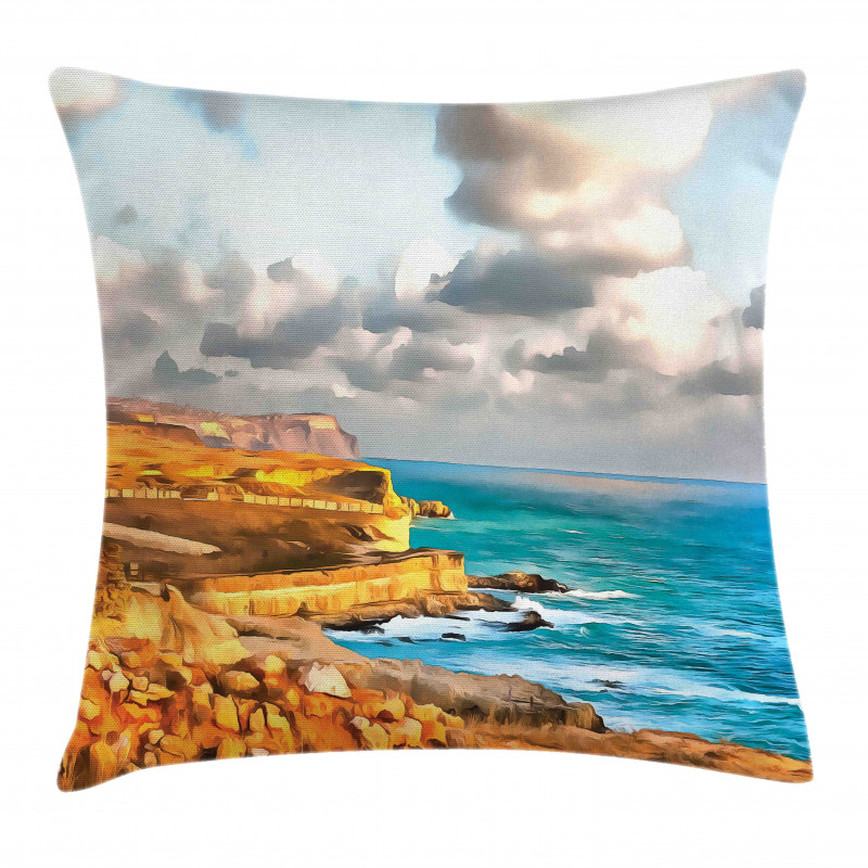 Digital Painting Sea Pillow Cover