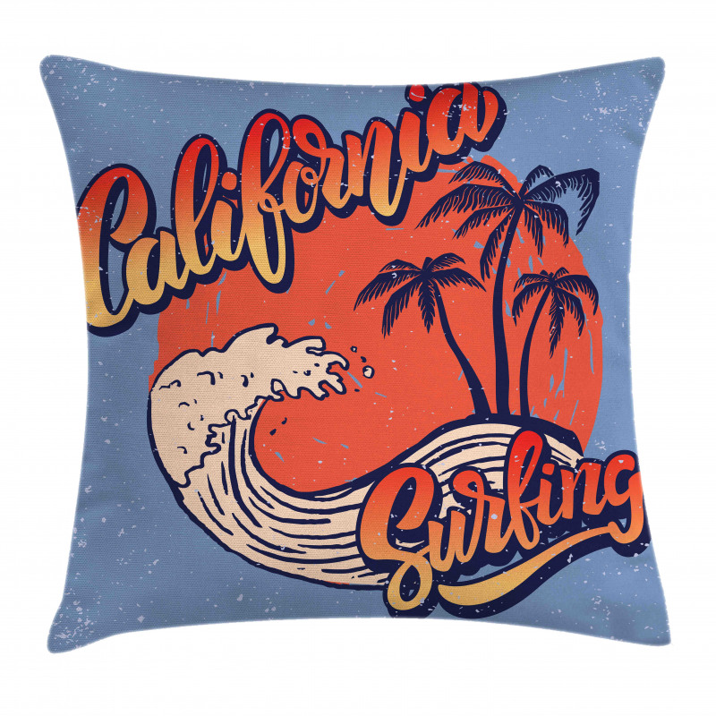 California Surfing Pillow Cover