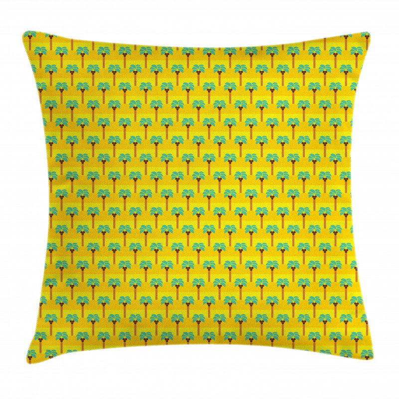 Exotic Coconut Trees Pattern Pillow Cover