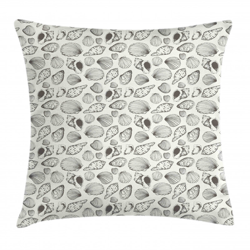 Sketch Seashells Pillow Cover